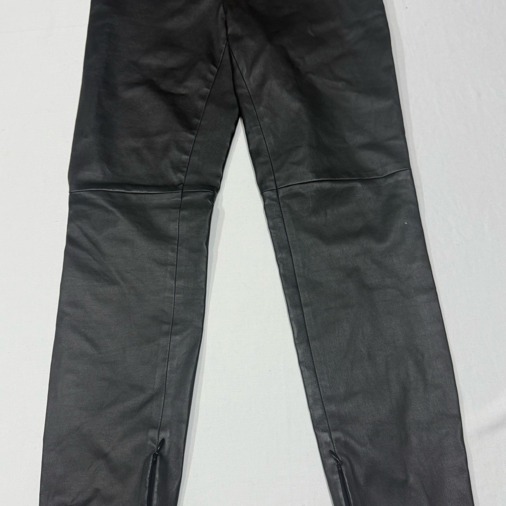 Ralph Lauren Purple Label Women The Lambskin Side-Zip Pant Leggings Made In USA - Picture 2 of 16